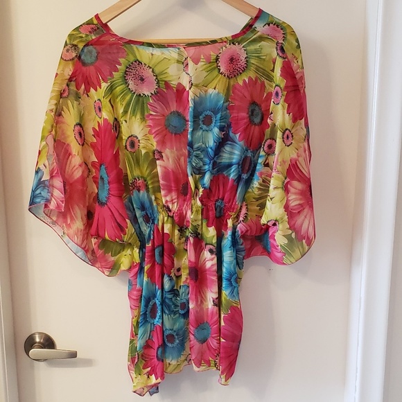 2 for $ 20🪀 Flower Print Blouse Size Large - Picture 2 of 4